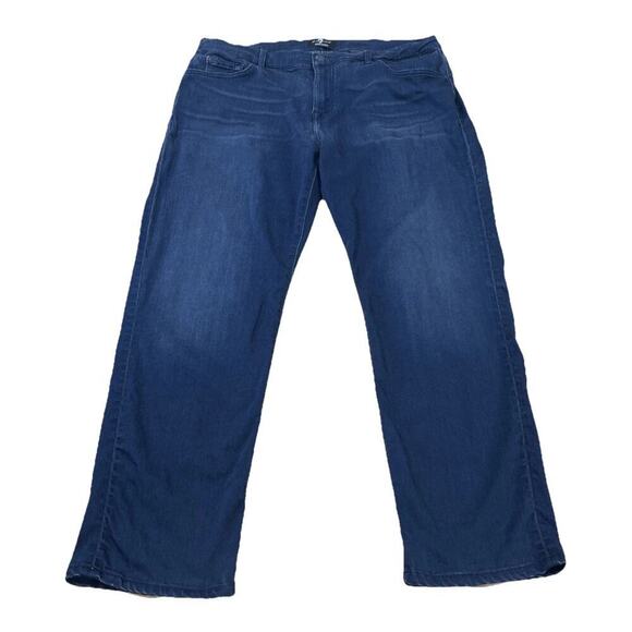7 For All Mankind Other - 7 For All Mankind Slimmy Jeans Men's 38X29 Blue Denim Dark Wash Straight Stretch